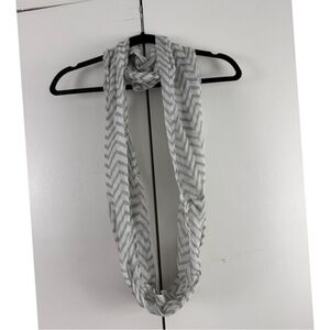 Gray Chevron Infinity Scarf